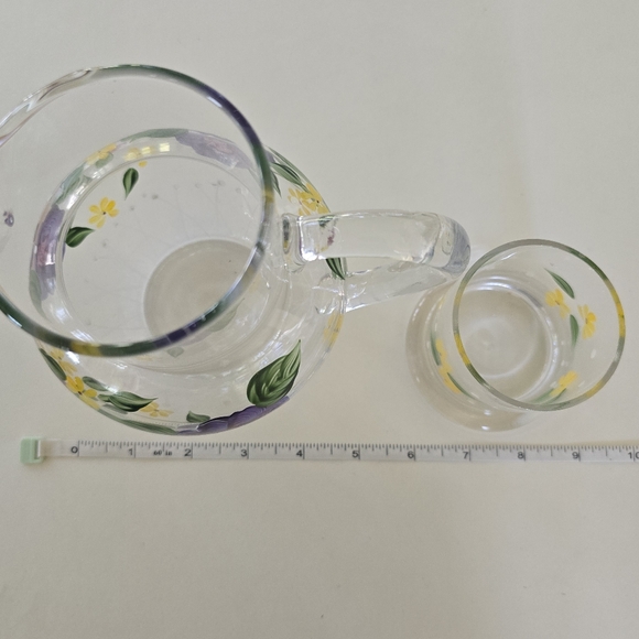 🪻 Floral Painted Glass Bedside Carafe Set - Picture 8 of 12